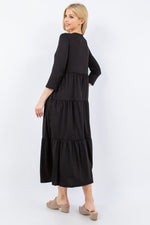 Hazel Blues® |  Celeste Tiered Midi Dress with Pockets