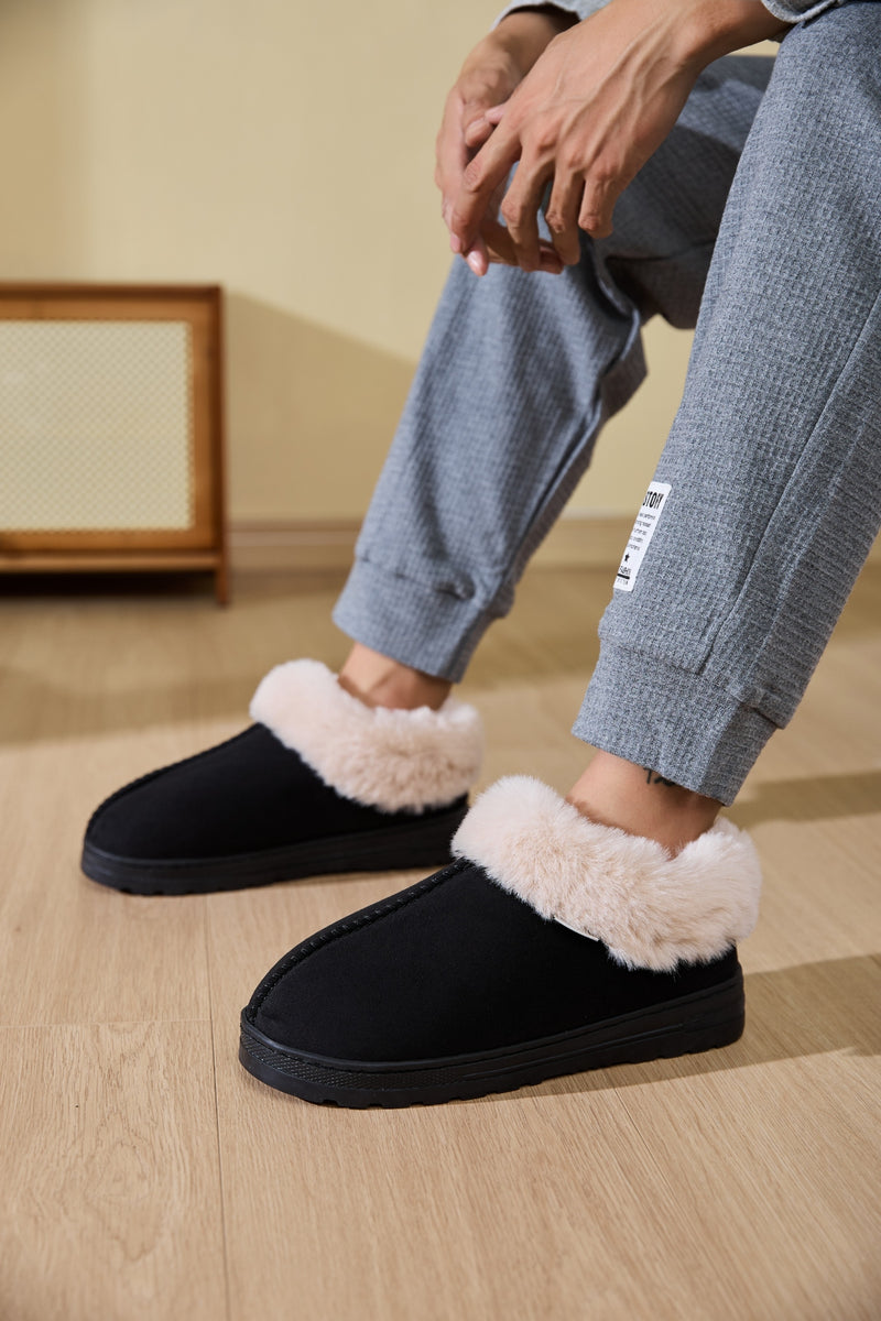 Hazel Blues® |  Faux Fur Round Toe Platform Slippers