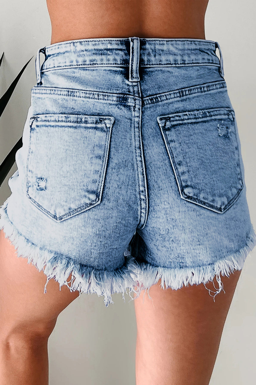 Distressed Acid Wash Denim Hot Shorts | Denim Acid Wash Shorts