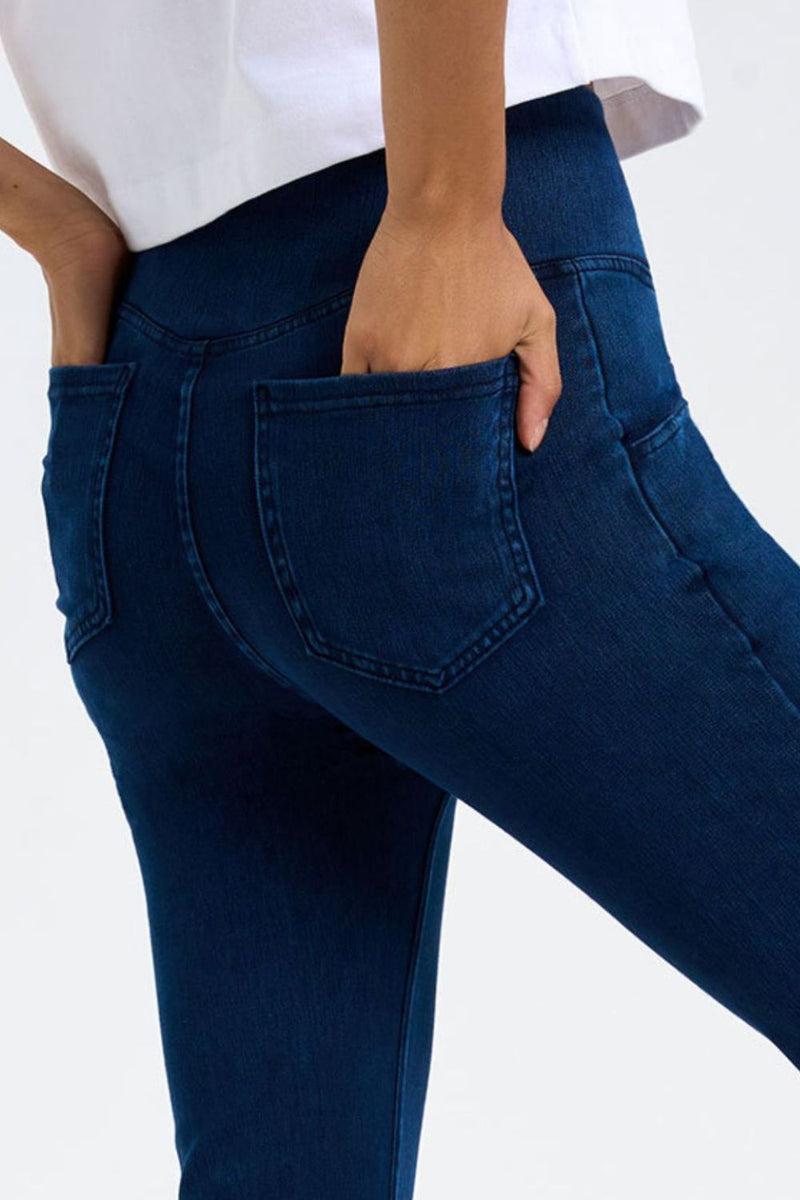 Hazel Blues® |  Basic Bae Pocketed Highly Stretchy Bootcut Jeans