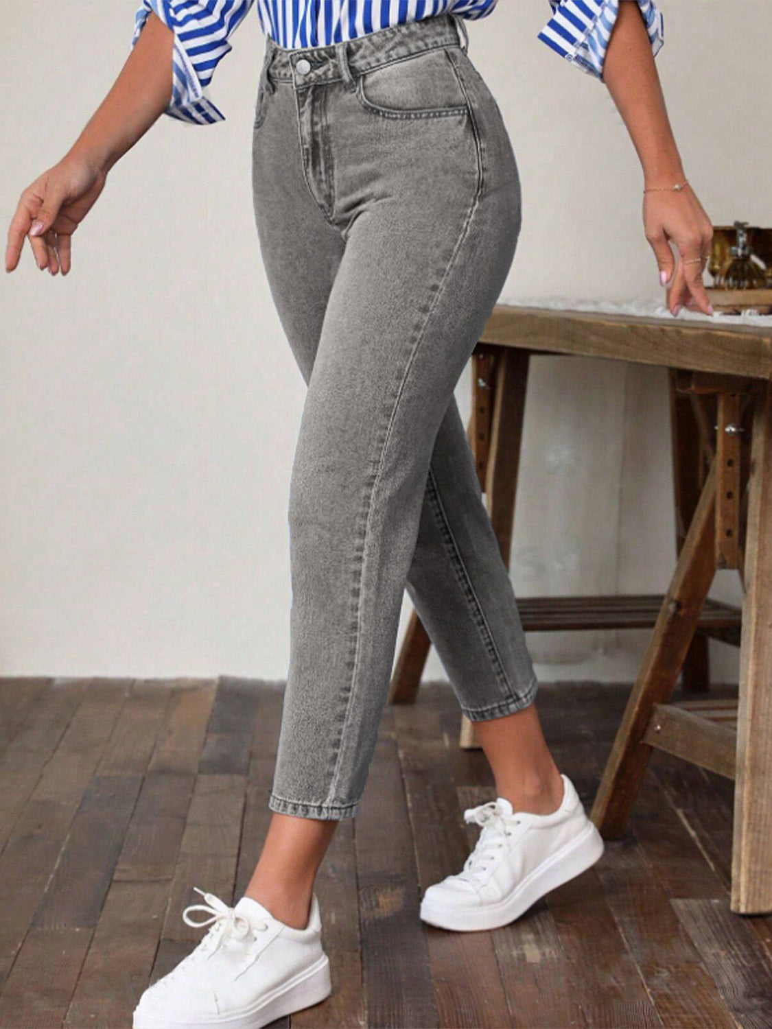 Hazel Blues® |  High Waist Jeans with Pockets