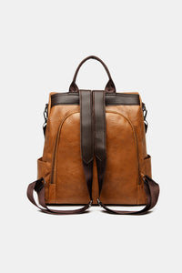 Hazel Blues® |  PU Leather Large Backpack Bag