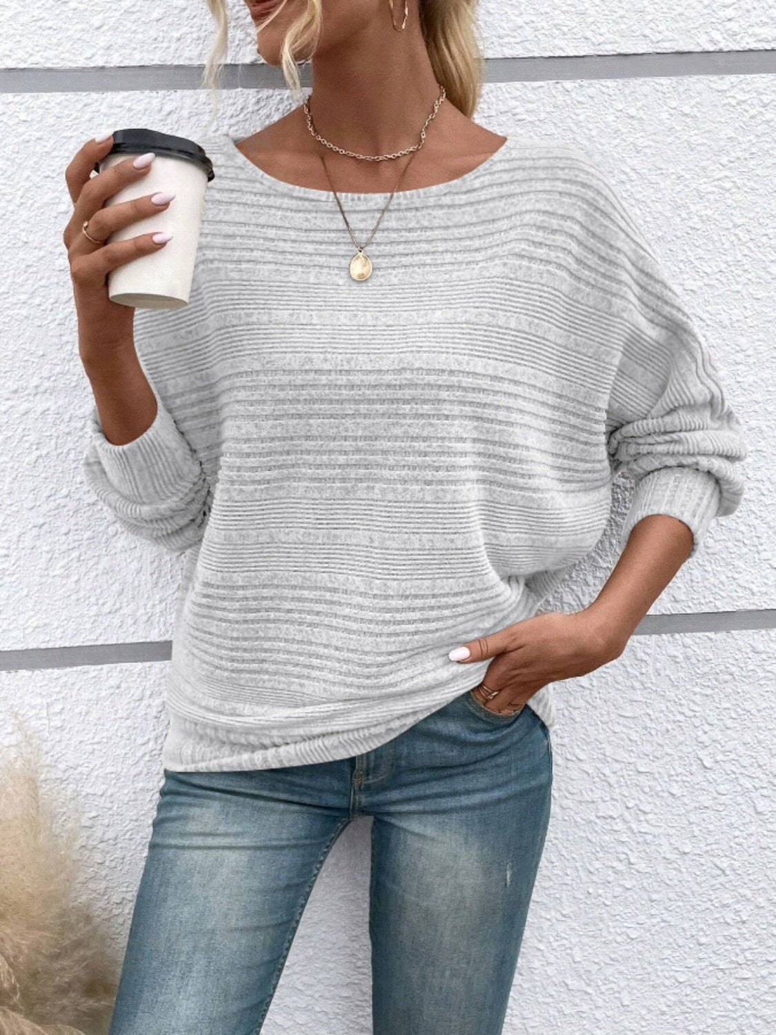 Hazel Blues® |  Round Neck Long Sleeve Top