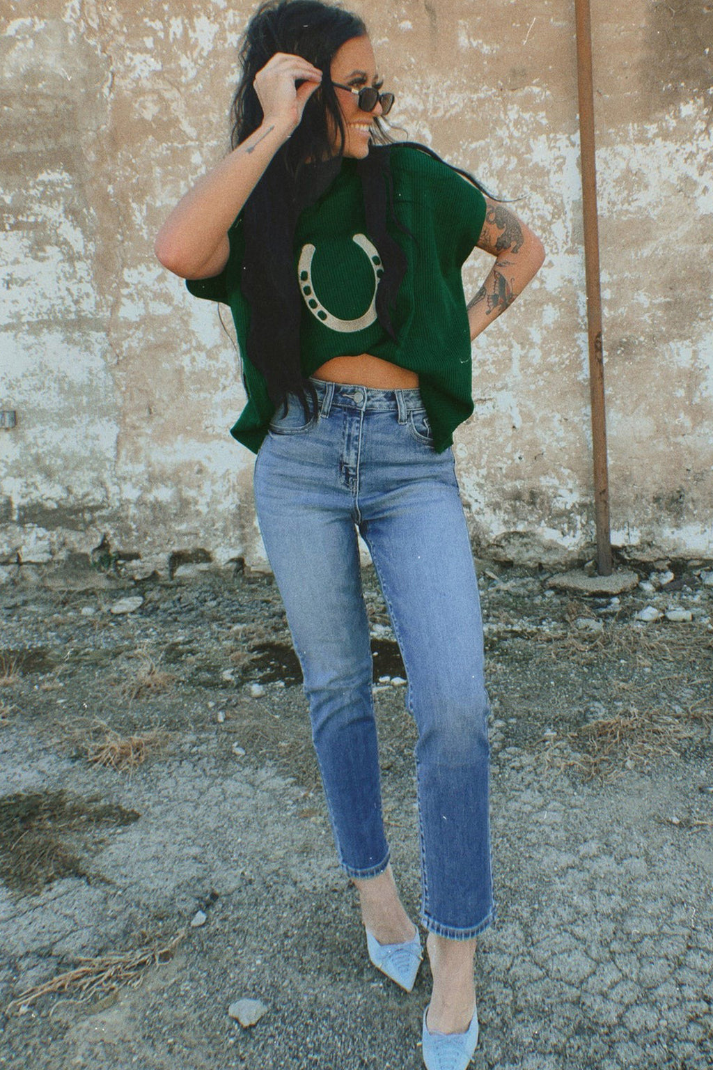 Rodeo Belle Sweater | Western Horseshoe Sweater