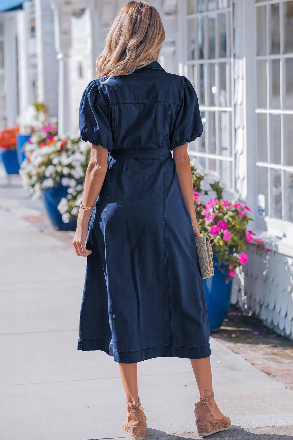 Weekend Denim Dress | Denim Button Front Dress