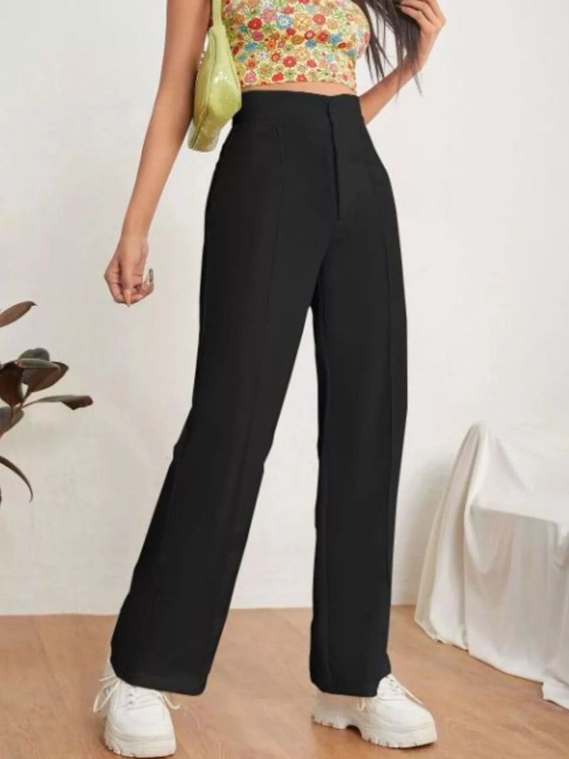 High Waist Straight Leg Dress Pants  Hazel Blues