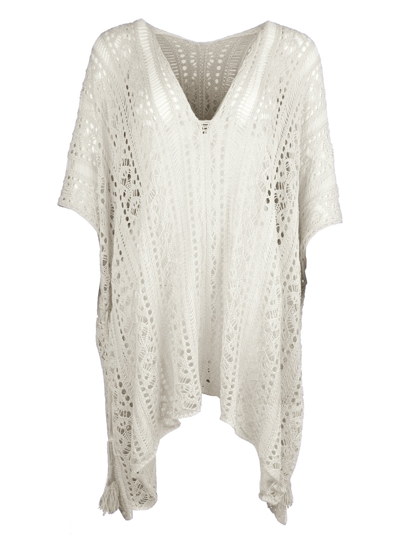 Hazel Blues® |  Cutout V-Neck Cover-Up with Tassel