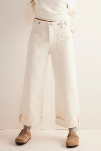 Hazel Blues® |  Washed Wide Leg Jeans with Pockets