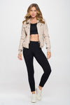 Hazel Blues® |  Coalition LA Double Zip Hooded Long Sleeve Jacket