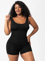 Hazel Blues® |  Scoop Neck Wide Strap Shaping Romper