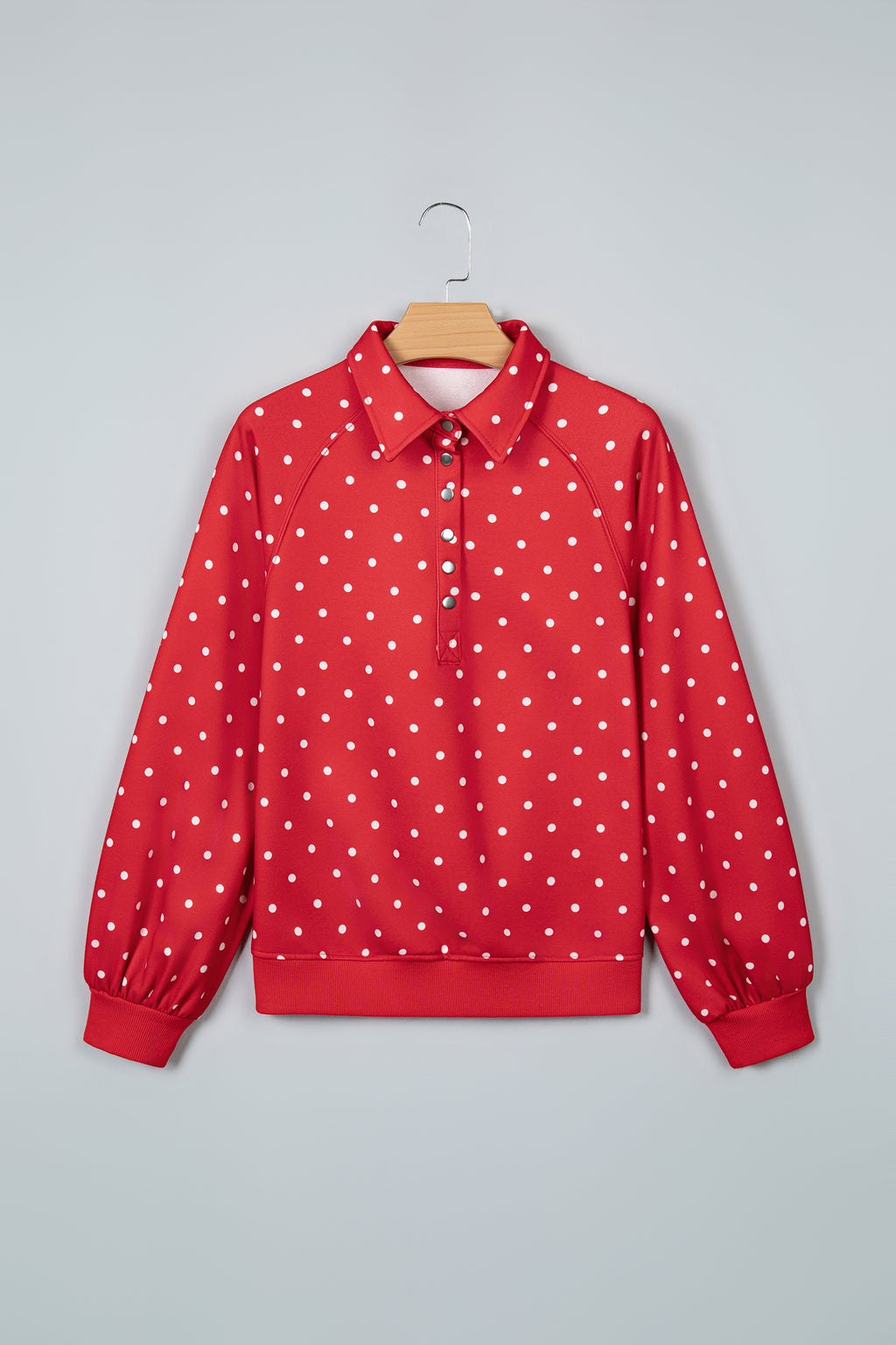 Hadley Skye Red Christmas Polka Dot Sweatshirt