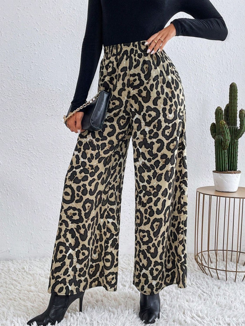 Hazel Blues® |  Printed Elastic Waist Wide Leg Pants