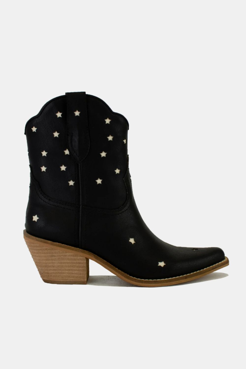 Hazel Blues® |  Beast Fashion Faux Leather Star-Shaped Cutouts Point Toe Boots