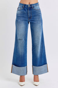 Hazel Blues® |  Judy Blue Distressed High Waist Wide Leg Jeans