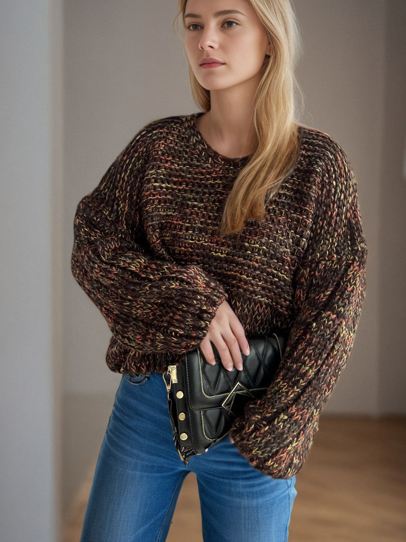 Hazel Blues® |  Dropped Shoulder Long Sleeve Sweater