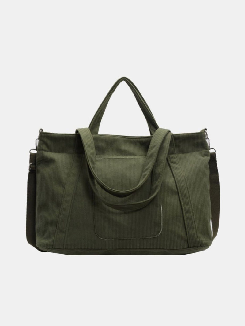 Hazel Blues® |  Corduroy Solid Large Tote Bag