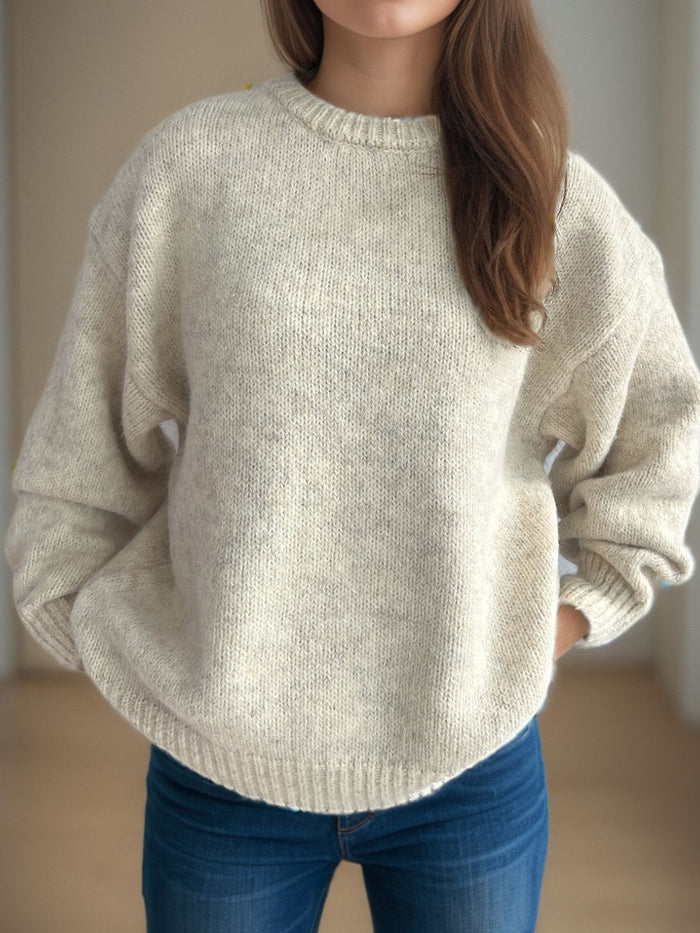 Hazel Blues® |  Round Neck Long Sleeve Sweater