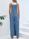 Hazel Blues® |  Square Neck Wide Strap Overalls