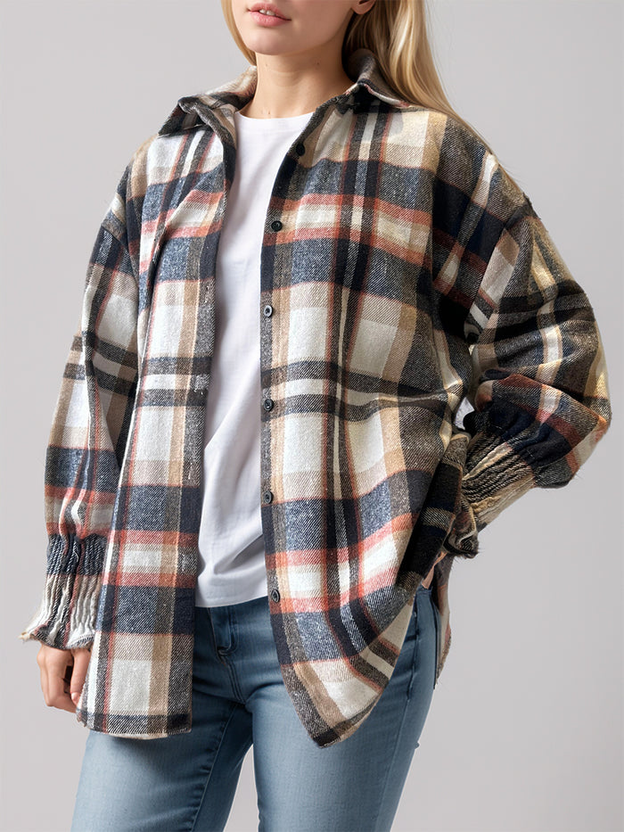 Hazel Blues® |  Plaid Button Up Long Sleeve Shirt