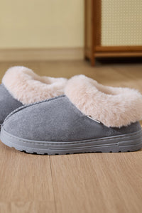 Hazel Blues® |  Faux Fur Round Toe Platform Slippers