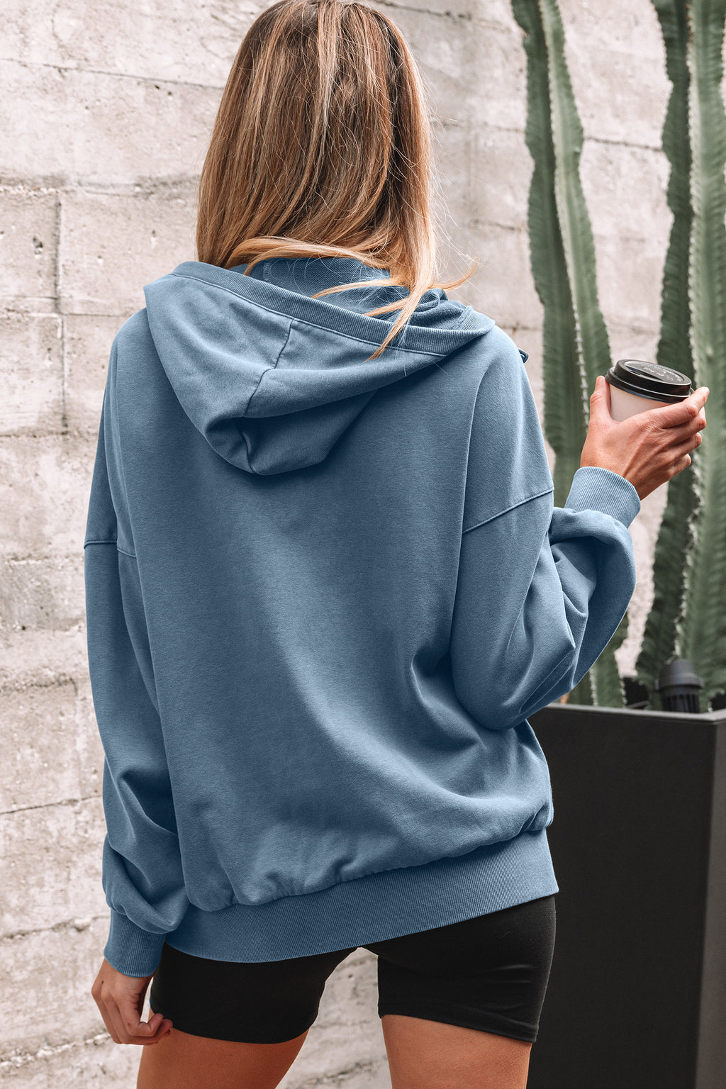 Drew Rae Oversized Half-Zip Hoodie