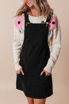 Hazel Blues® |  Cinnamon Solid Front Pockets Sleeveless Corduroy Overall Dress