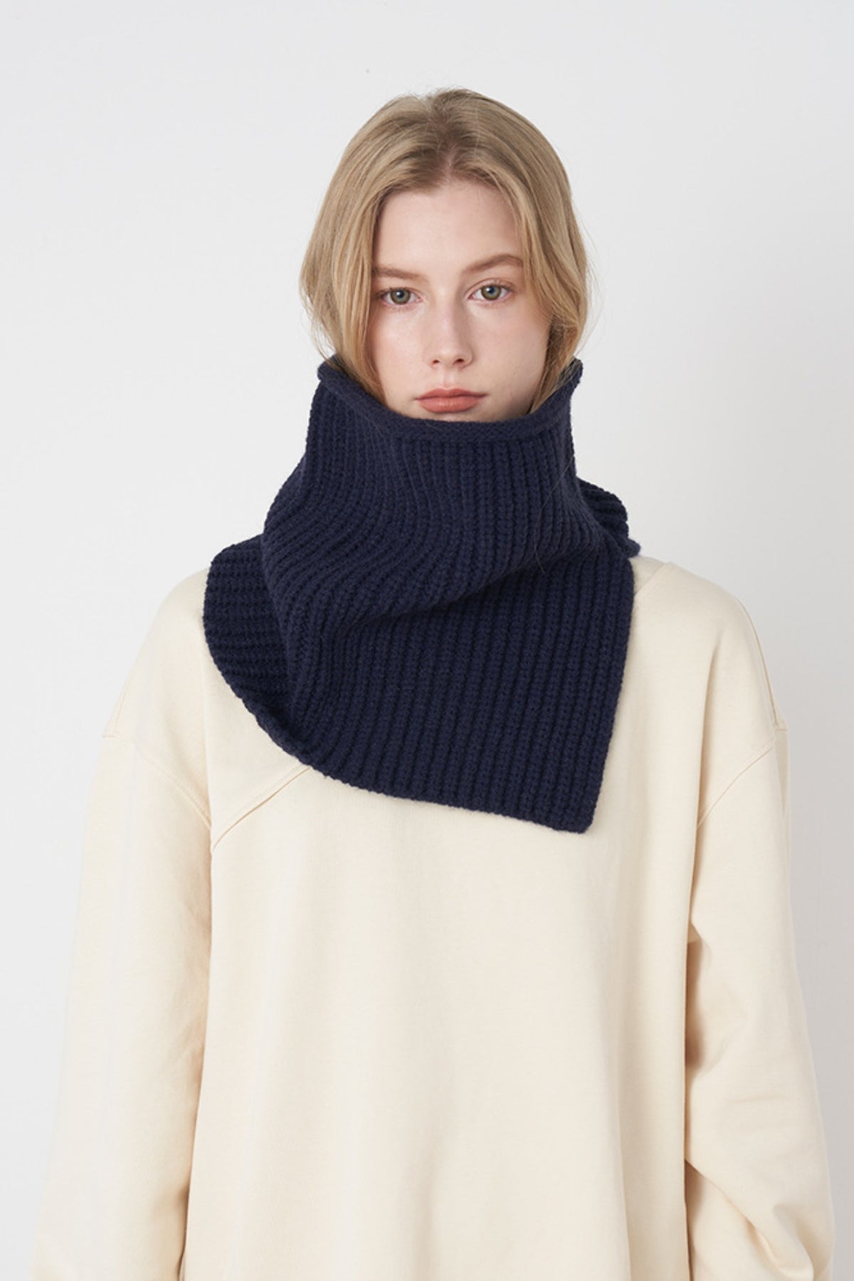 Hazel Blues® |  Slit Pullover Knit Scarf