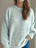 Hazel Blues® |  Round Neck Long Sleeve Sweater