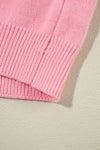 Hazel Blues® |  Daisy Notched Long Sleeve Sweater