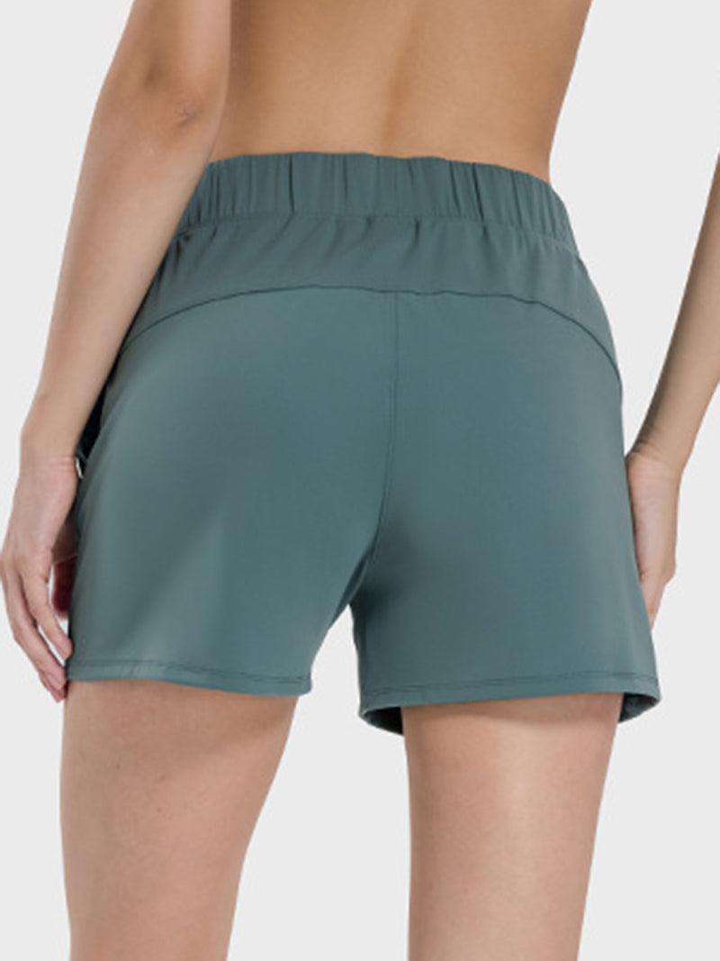 Hazel Blues® |  Elastic Waist Active Shorts