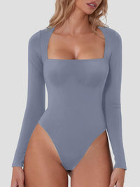 Hazel Blues® |  Square Neck Long Sleeve Bodysuit