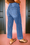 Hazel Blues® |  Breen Cropped High Rise Wide Leg Jeans
