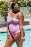 Hazel Blues® | Vacay Mode One Shoulder Swimsuit in Carnation Pink