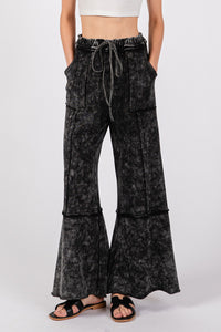 Hazel Blues® |  SAGE + FIG Mineral Washed Terry Wide Leg Pants