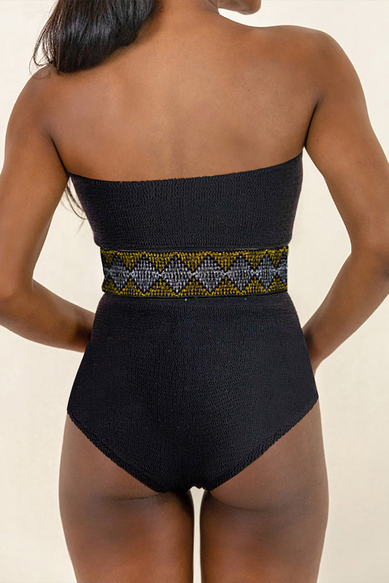 Hazel Blues® |  Geometric Tube Sleeveless One-Piece Swimwear