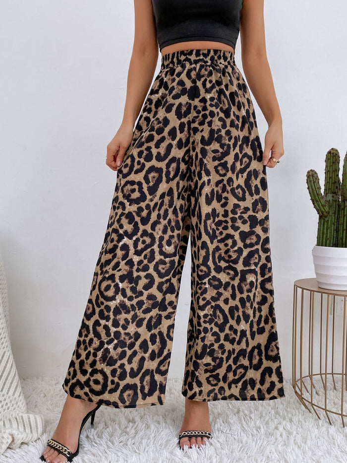 Hazel Blues® |  Printed Elastic Waist Wide Leg Pants