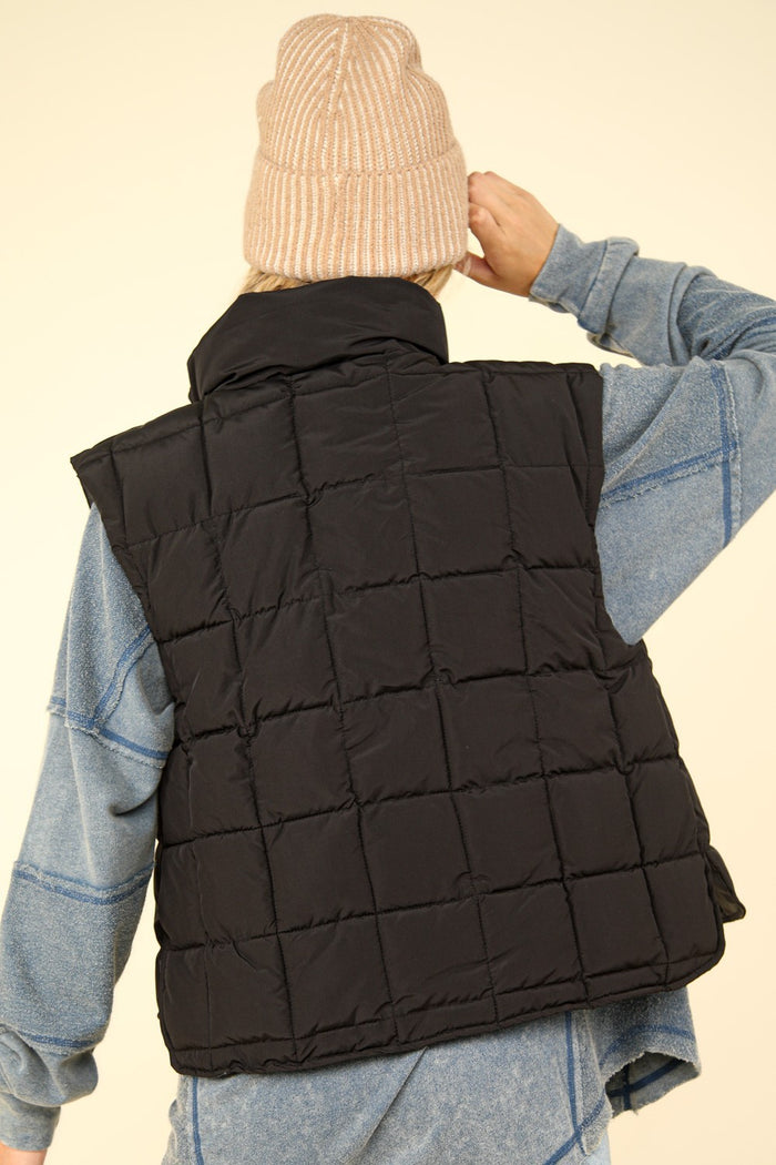 Hazel Blues® |  VERY J Zip Up Puffer Padded Warm Vest