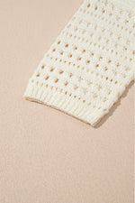 Hazel Blues® |  Hollow Out Drop Shoulder Sweater