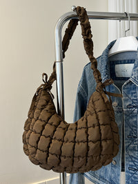 Hazel Blues® |  Bubble Texture Ruched Strap Quilted Shoulder Bag