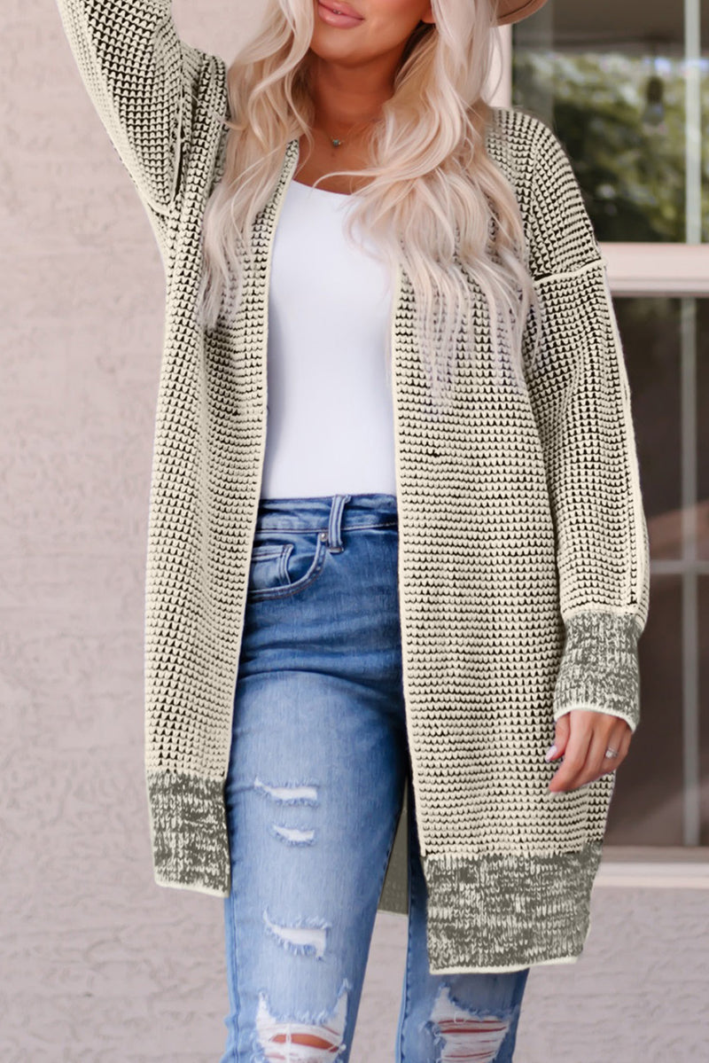 Hazel Blues® | Heathered Open Front Longline Cardigan