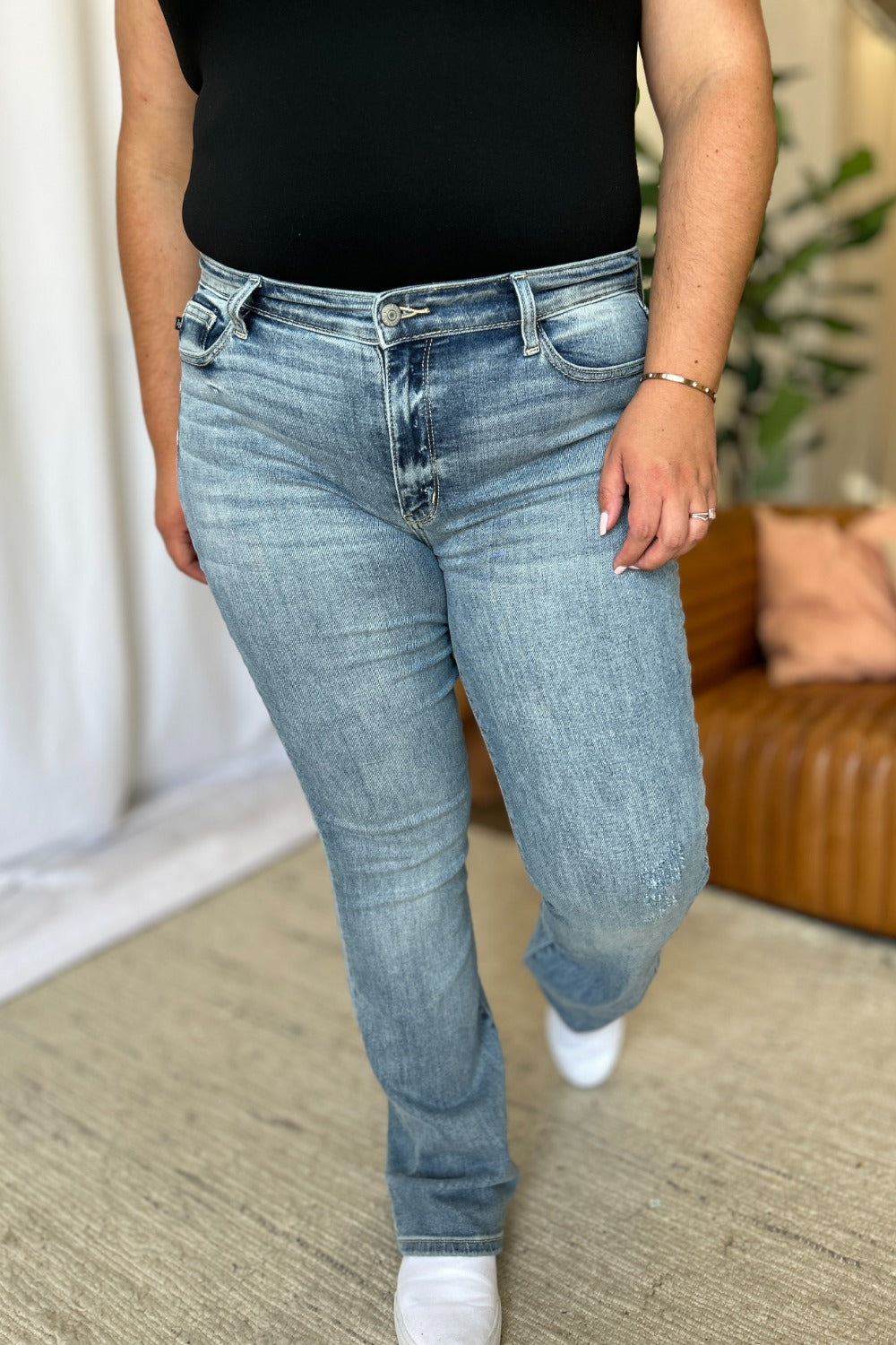 Hazel Blues® |  Judy Blue Medium Rise Bootcut Jeans