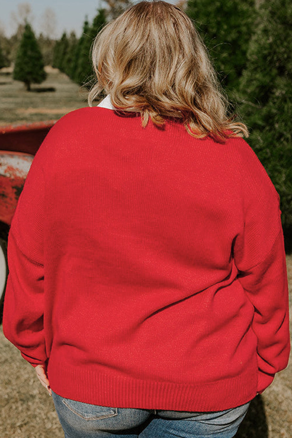 Everly Rose Red Merry Graphic Christmas Sweater