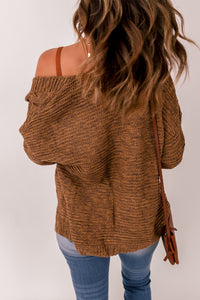 Hazel Blues® |  Cable-Knit Open Front Cardigan