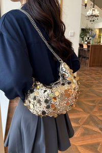 Hazel Blues® |  Sequin Chain Crossbody Bag