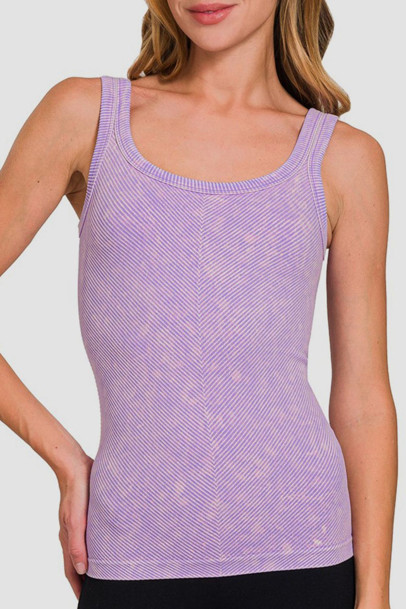 Hazel Blues® |  Zenana Ribbed Scoop Neck Tank