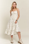 Hazel Blues® |  ADORA Smocked Floral Sweetheart Neck Cami Dress