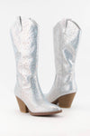 Hazel Blues® |  RHINESTONE JEWELED MID-CALF GLAM WESTERN BOOTS