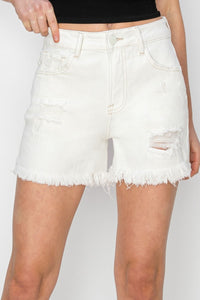 Hazel Blues® |  RISEN High Waist Ripped Denim Shorts