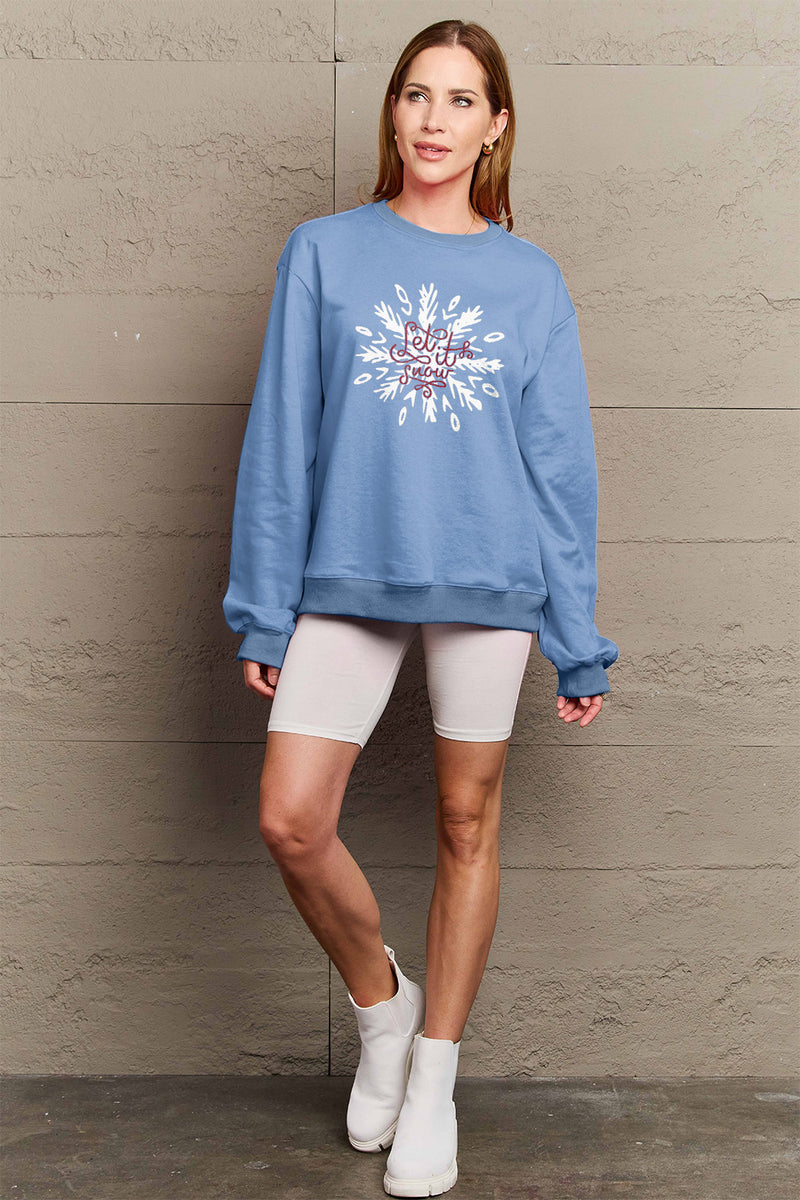 Hazel Blues® |  LET IT SNOW Long Sleeve Sweatshirt