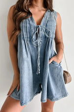 Hazel Blues® |  Tied Romper with Pockets